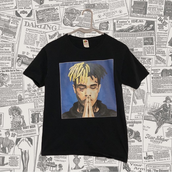 XXXTentacion Black TShirt, Alone and Numb, Adult Size Large - Picture 1 of 2